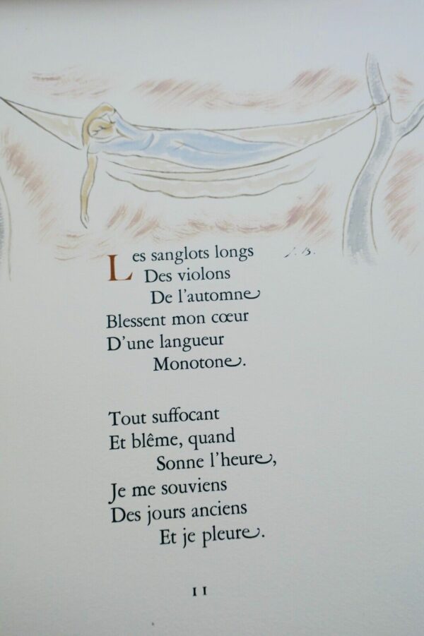 Verlaine  POESIES CHOISIES reliure René KIEFFER illustré par Jean Berque – Image 21