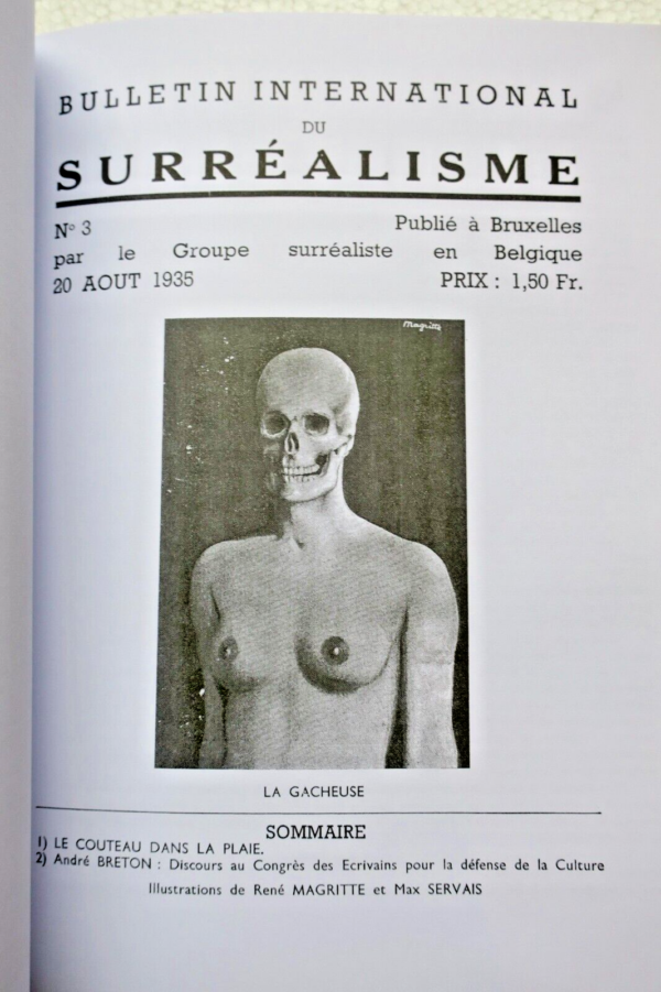 surréalisme Bulletin International du Surréalisme Age d'Homme, 2009