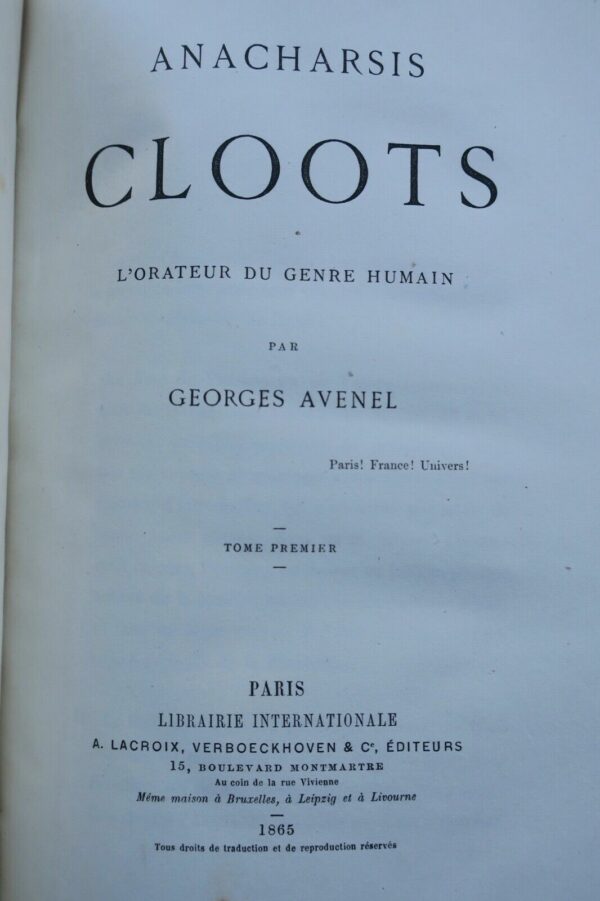 AVENEL Anacharsis Cloots, l'orateur du genre humain – Image 7