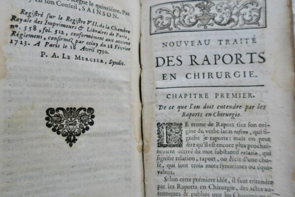 Art de faire les raports en chirurgie où l'on enseigne la pratique..1730 – Image 7