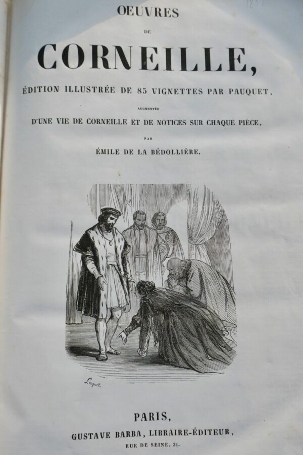 BEDOLLIERE. Oeuvres de Corneille & de racine. Edition illustrée – Image 12