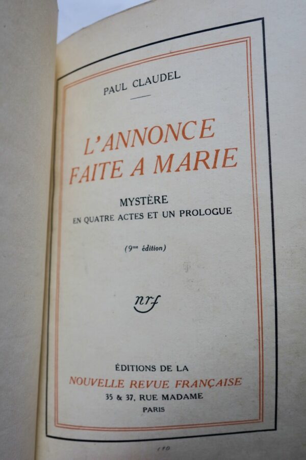 CLAUDEL L ANNONCE FAITE A MARIE 1914 – Image 5