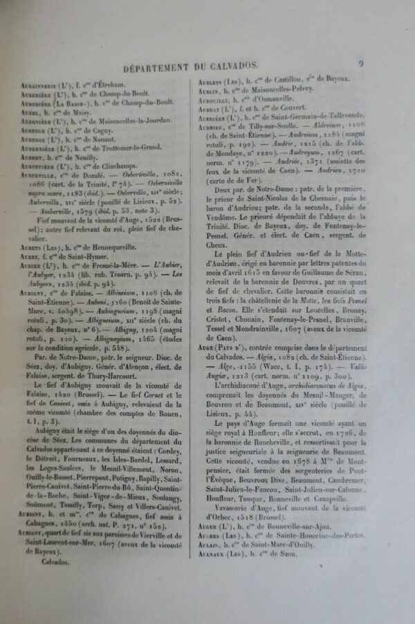 Calvados Dictionnaire topographique du département du Calvados,1883 – Image 7