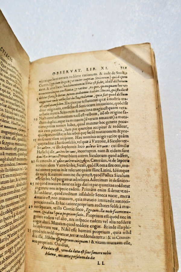 Droit CUJAS Iacobi CUIACII praeclarissimi observationum et emendationum 1591 – Image 11