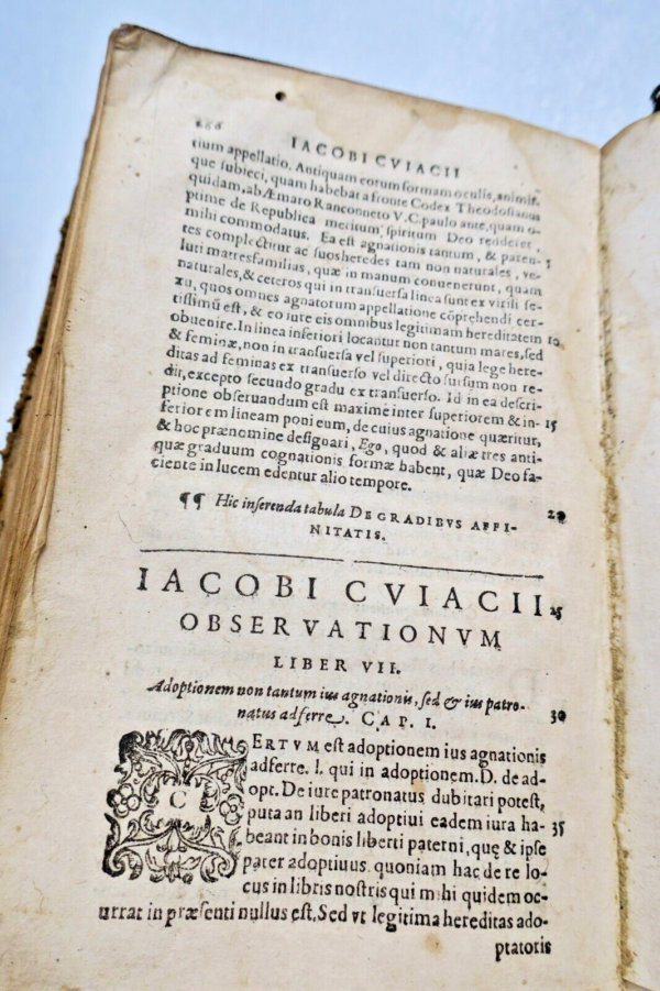 Droit CUJAS Iacobi CUIACII praeclarissimi observationum et emendationum 1591 – Image 17