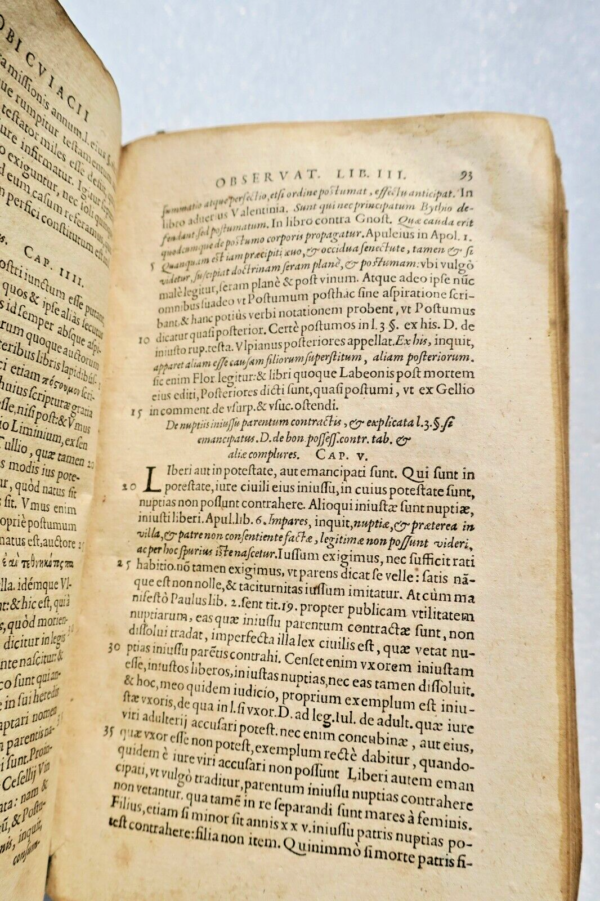 Droit CUJAS Iacobi CUIACII praeclarissimi observationum et emendationum 1591 – Image 9