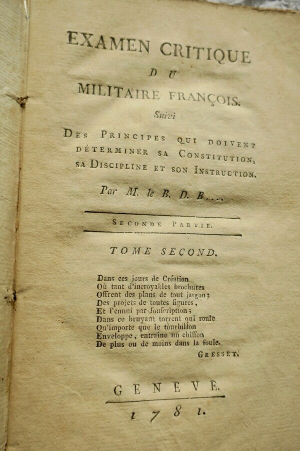 Examen critique du militaire françois 1781 – Image 9