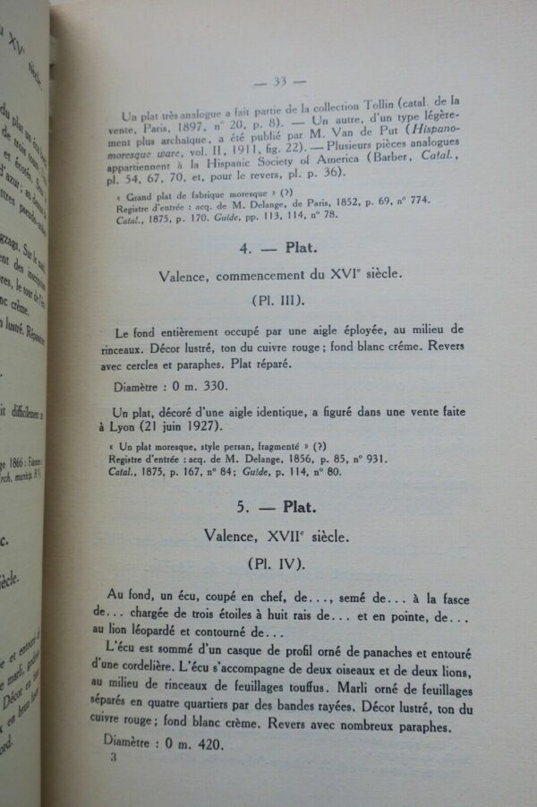 Faïences anciennes Espagne, d'Italie, de France, d'Asie-Mineure 1928 – Image 6