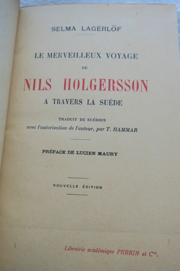 LAGERLÖF Selma Le merveilleux voyage de Nils Holgersson à travers la Suède 1926 – Image 7