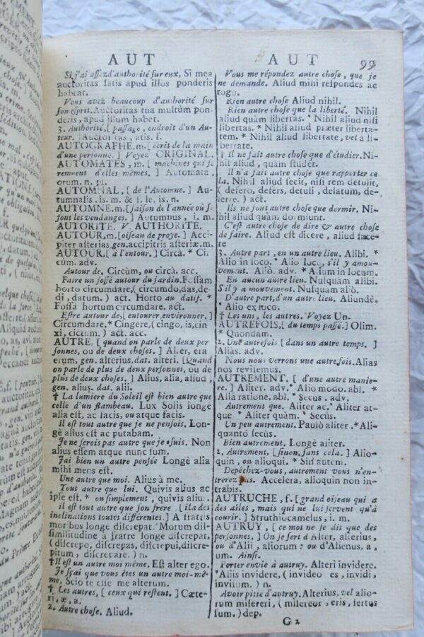 Latin   Le Petit Apparat Royal, ou Dictionnaire françois et latin 1757 – Image 5