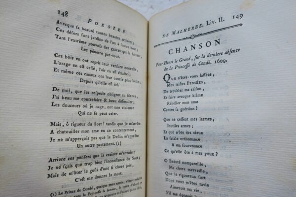 MALHERBE Poesies de Malherbe 1776 – Image 7