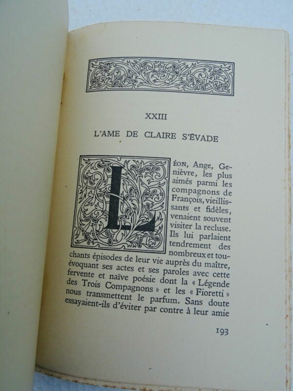 MAUCLAIR (Camille) La vie de Ste Claire d'Assise, d'après les anciens textes – Image 4