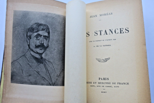 MOREAS Jean Les Stances 1906 + dédicace