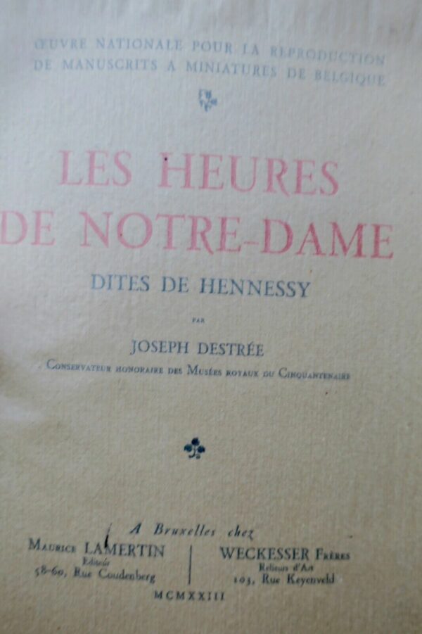 Notre Dame dites de Hennessy Lamertin. 1923 – Image 3