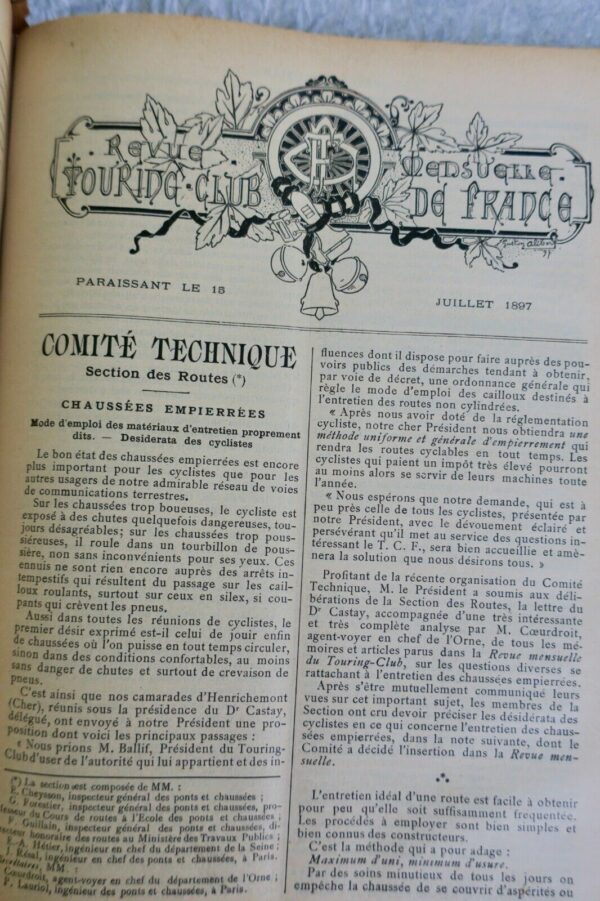 REVUE Mensuelle du Touring-Club de France 1896-1897