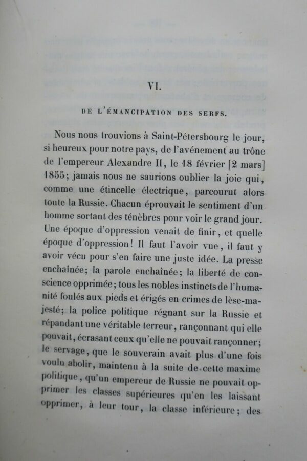 RUSSIE  DOLGOROUKOW (Prince Pierre). La Vérité sur la Russie 1860 – Image 5
