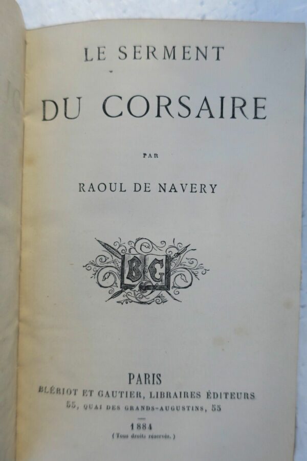 Raoul de Navery Le Serment du Corsaire 1884 – Image 6