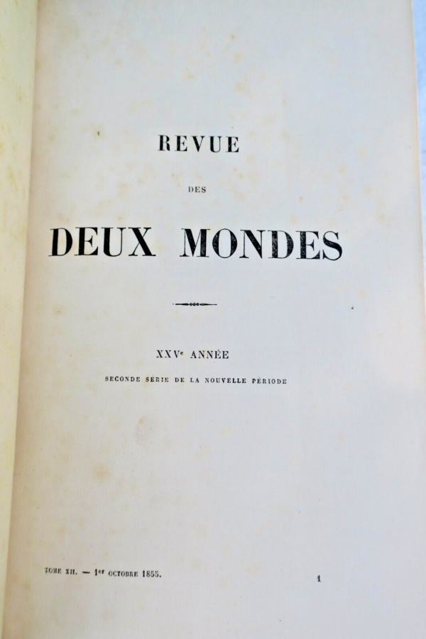 Revue des deux mondes XXVe année seconde série de la nouvelle période 1855 – Image 4