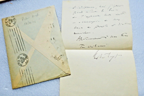 Robert Dreyfus à Fernand Gregh lettre autographe manuscrite – Image 3