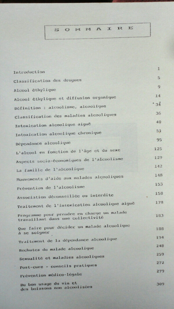 alcool abrégé d'alcoologie 1989-1990 – Image 3