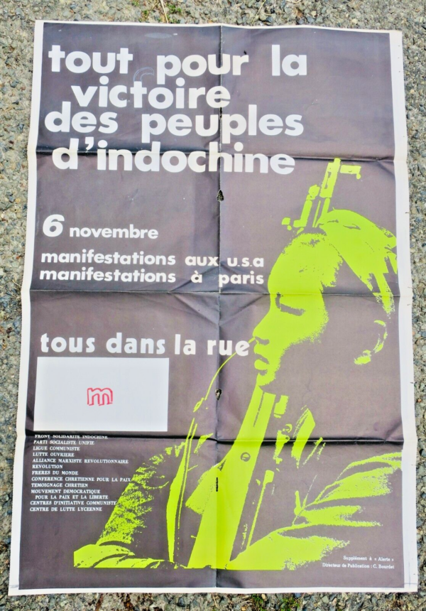 indo-chine 86x58 cm., tous dans la rue COMMUNISME...