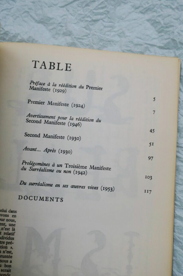 André Breton. LES MANIFESTES DU SURRÉALISME suivi de Prolégomènes à un troisième – Image 12