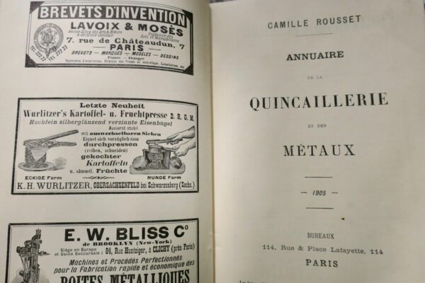 Annuaire de la QUINCAILLERIE et des METAUX 1905 – Image 3