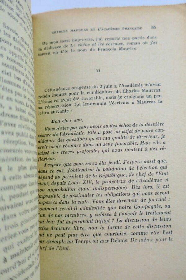 BORDEAUX, Henry. Charles Maurras et l'Académie Française + dédicace – Image 6