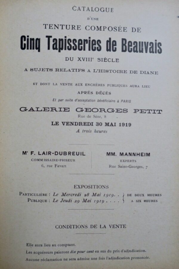 Belles tapisseries anciennes 1919 des XVIe, XVIIe & XVIIIe siècles – Image 8