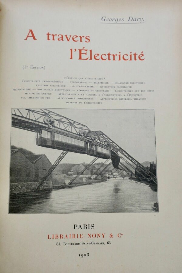 Electricité  A travers l'Électricité 1903