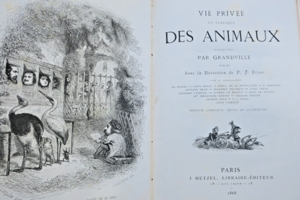 Grandville VIE PRIVÉE ET PUBLIQUE DES ANIMAUX HETZEL 1868