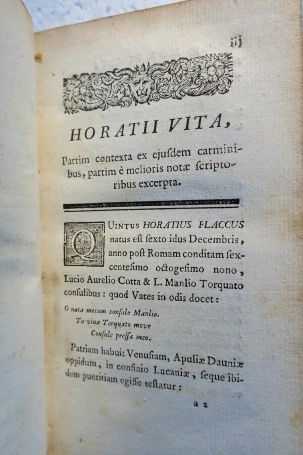 HORACE Quinti horatii flacci carmina notori suo restituta 1754 – Image 9