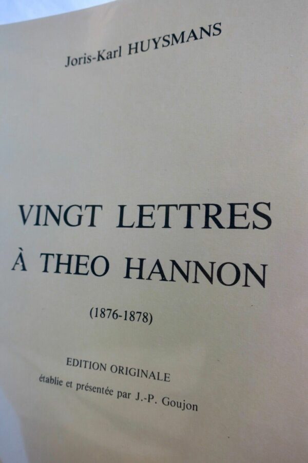 HUYSMANS Joris-Karl Vingt lettres à Théo Hannon (1876-1878) – Image 3