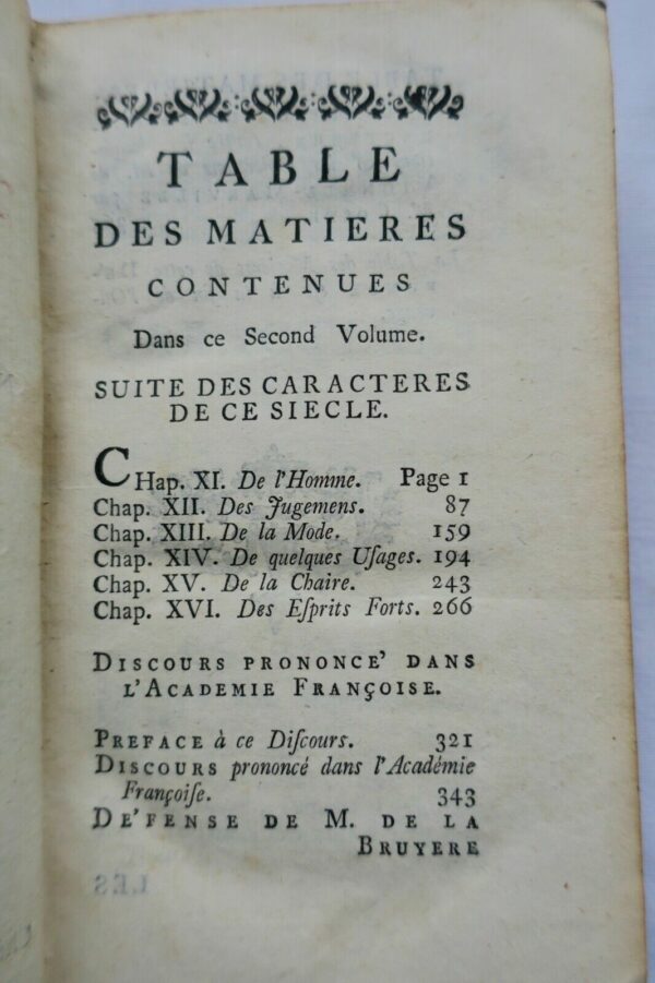 LA BRUYERE  LES CARACTÈRE 1739 – Image 4