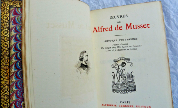 MUSSET Oeuvres posthumes 1876 sur vergé