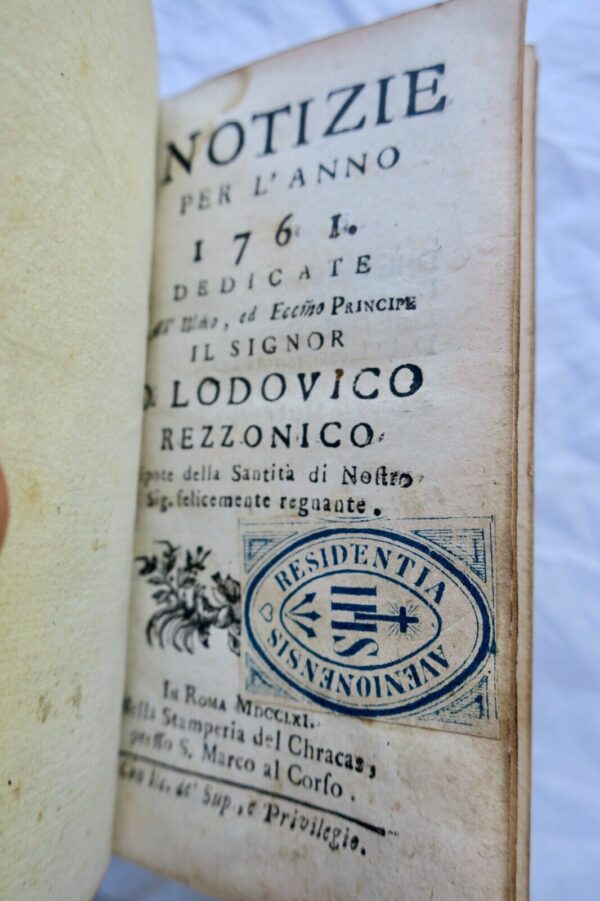 Mini notizie per l'anno 1761 dedicate all... il Signor D. Lodovico Reonico – Image 5