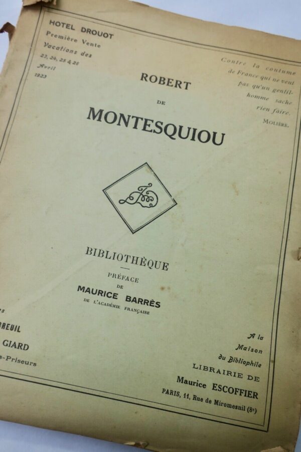 Montesquiou - Bibliothèque 1923 – Image 3