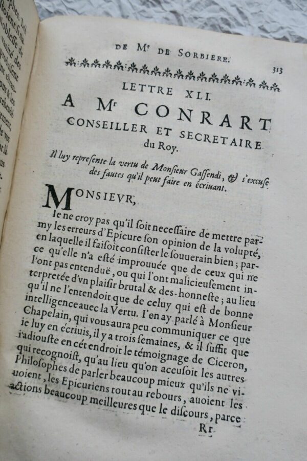 SORBIÈRE Lettres et discours sur diverses matières curieuse 1660 – Image 6