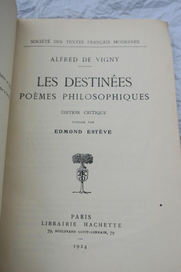 VIGNY, Alfred de. Les destinées. Poèmes philosophiques – Image 7