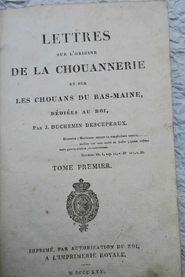 Chouan Lettres sur l'origine de la Chouannerie, et sur les chouans 1825 – Image 6