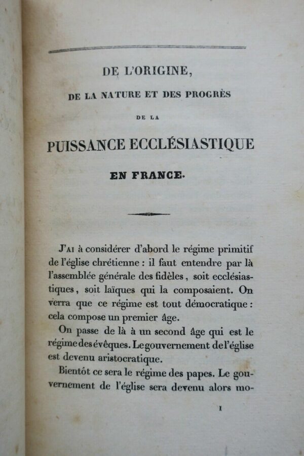 De l'origine, de la nature et des progrès de la puissance ecclésiastique 1829 – Image 5