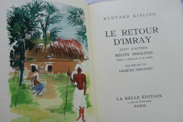 Kipling Rudyard LE RETOUR D'IMRAY suivis d'autres récits insolites