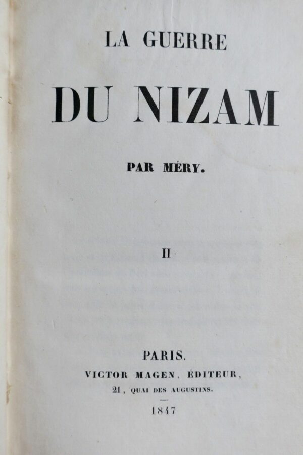 MERY Joseph La guerre du Nizam 1847 – Image 4