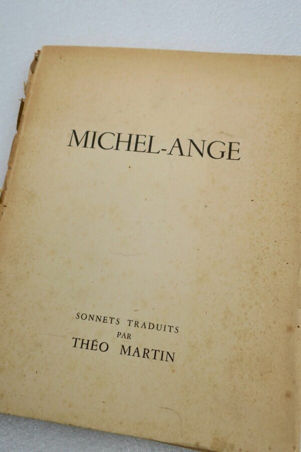 MICHEL-ANGE LES PLUS BEAUX SONNETS DE MICHEL-ANGE TRADUITS PAR THEO MARTIN – Image 3