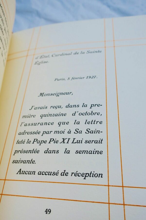 Maurras, Charles Lettre de Charles Maurras à Sa Sainteté Le Pape Pie XI – Image 5