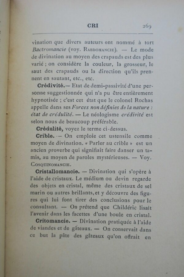 Occultisme  Dictionnaire d'Orientalisme, d'Occultisme et de Psychologie 1896 – Image 3