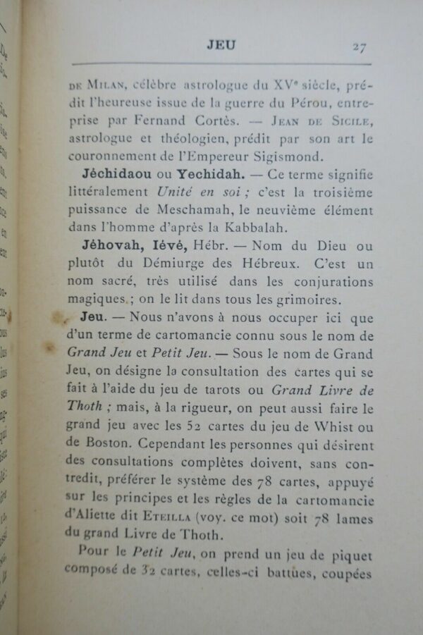 Occultisme  Dictionnaire d'Orientalisme, d'Occultisme et de Psychologie 1896 – Image 7