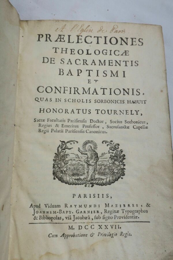 Praelectiones theologicae. De Sacramentis baptismi et 1727 – Image 4