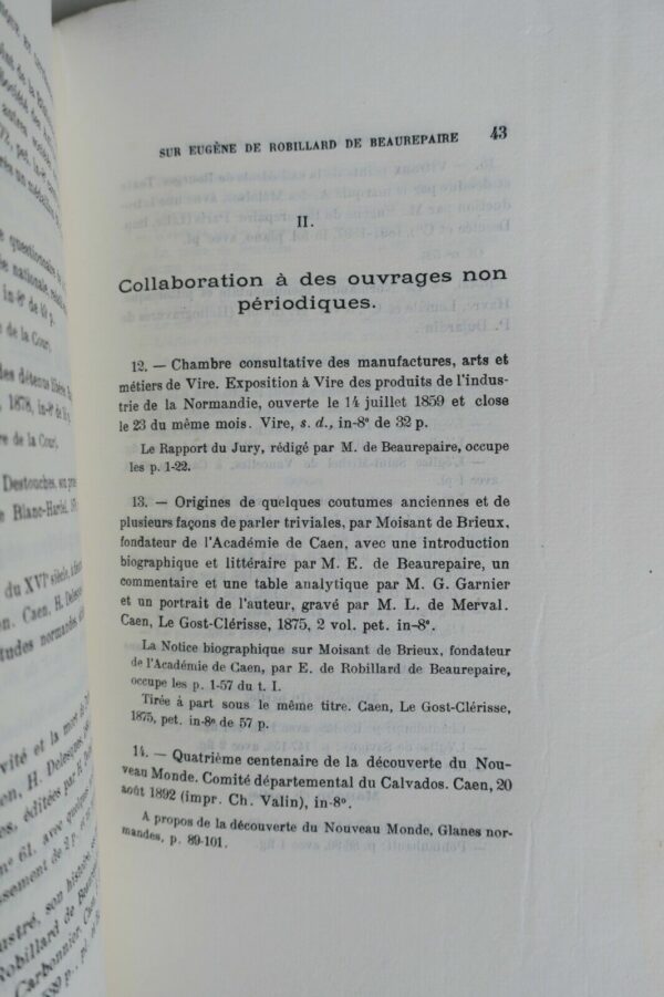 Robillard de Beaurepaire  Notice biographique et littéraire 1903 – Image 4