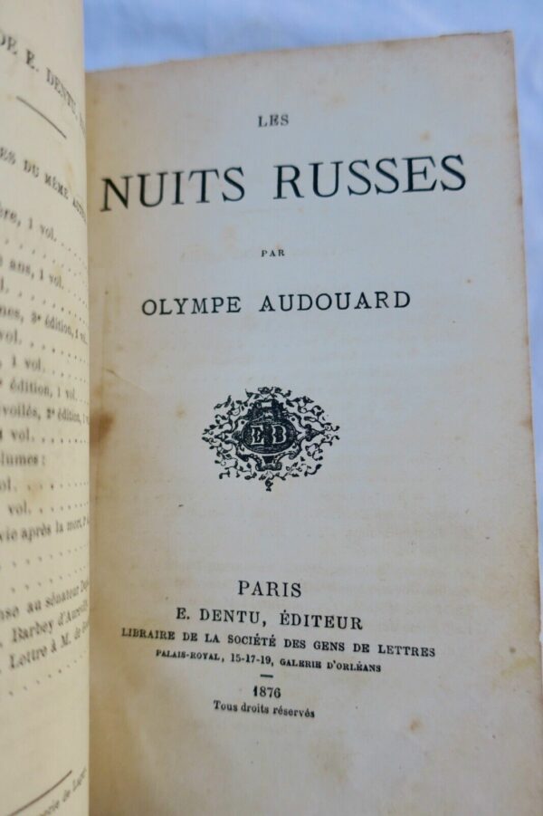 Russie Audouard, Olympe LES NUITS RUSSES 1876 – Image 8